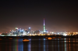 Auckland Skyline bei Nacht