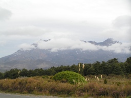 Mount Ruapehu in den Wolken