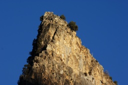 Felsspitze im Sonnenuntergang